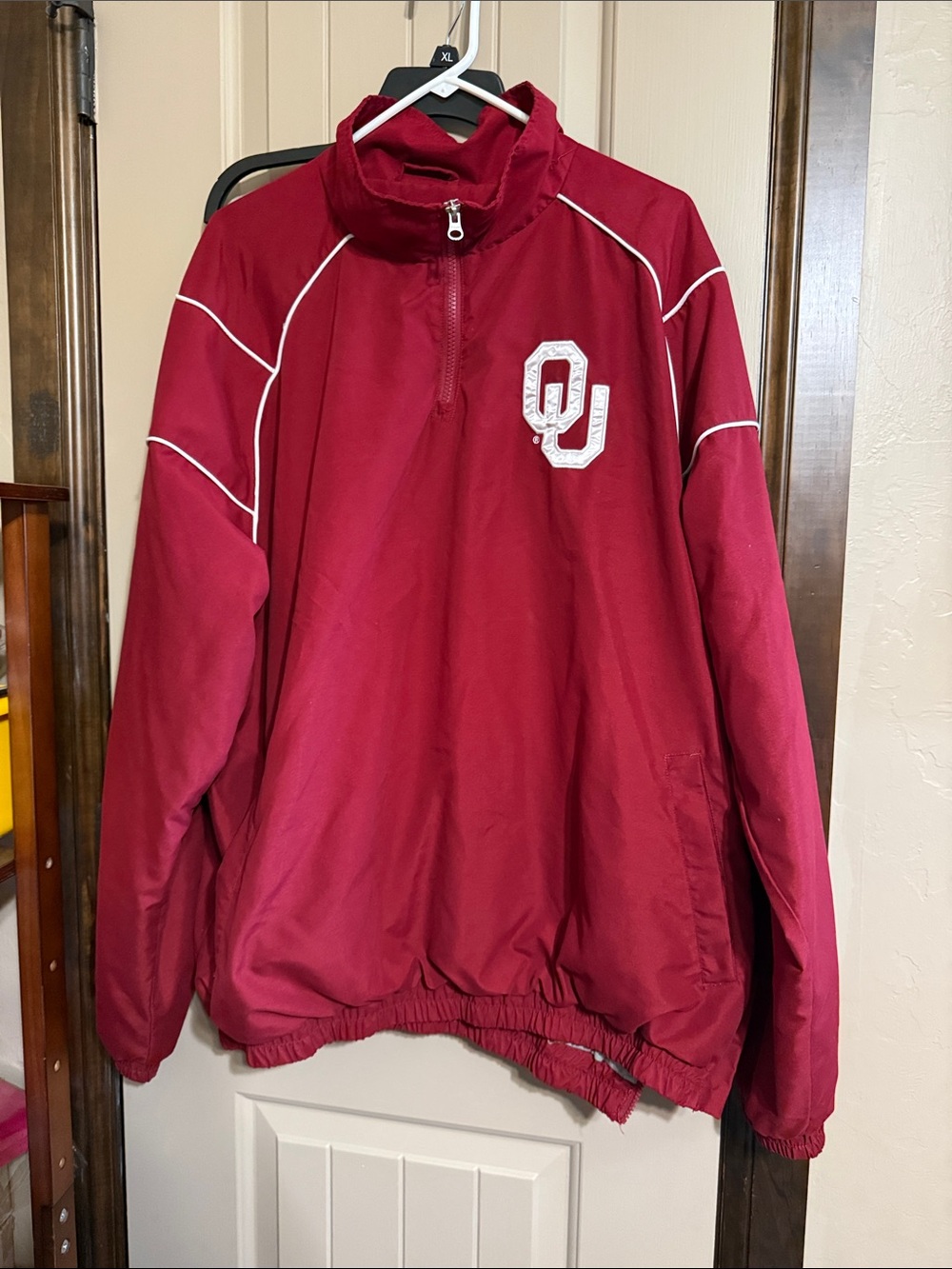 Oklahoma Sooners Crimson 1/4 Zip Pullover Jacket